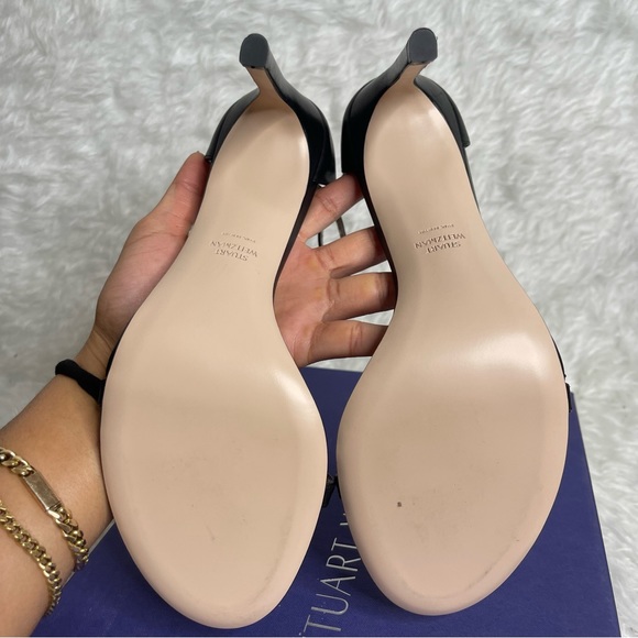 NEW STUART WEITZMAN NUDISTSONG STRAP
SANDAL IN BLACK SIDE 9 - Picture 14 of 15